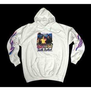 Philcos Boyz N The Hood Throw Back White Graphic Hoodie Pullover Size Large